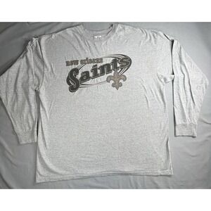 Vintage New Orleans Saints NFL Football Long Sleeve Shirt‎ Size Men's 2XL